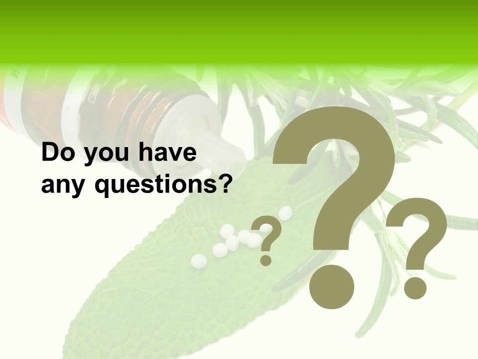 Medicament Homeopathic Softly PowerPoint Template