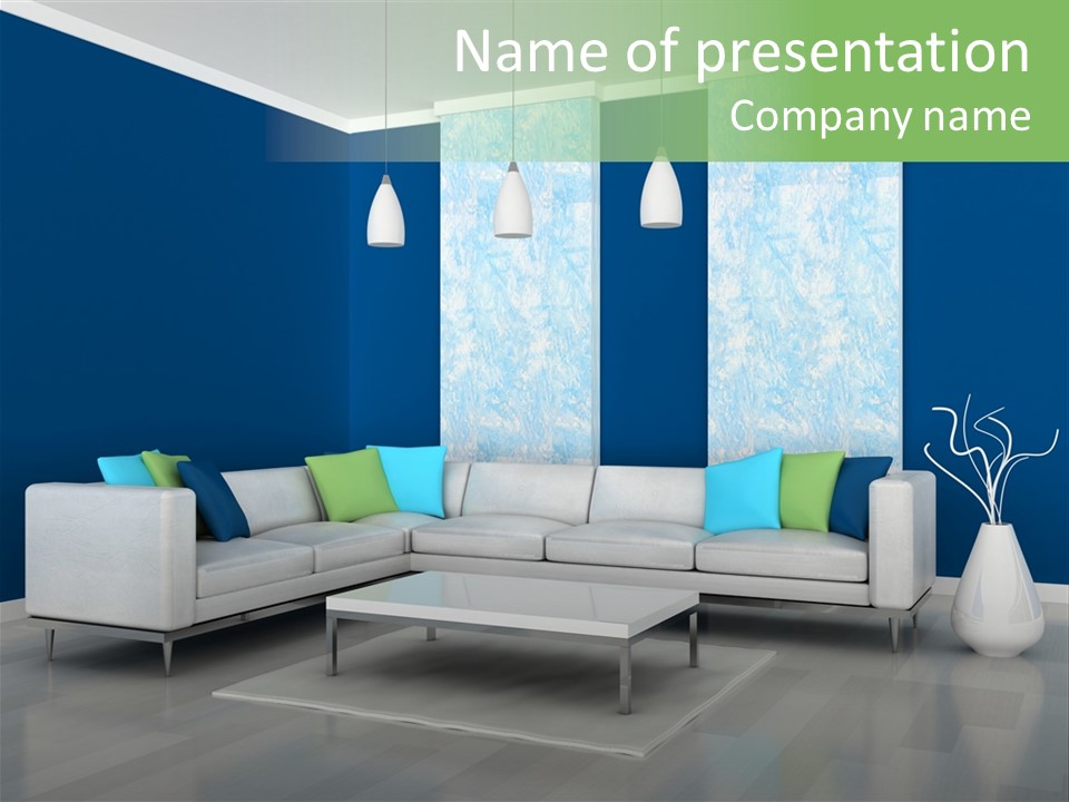 Divan Armchair Comfort PowerPoint Template