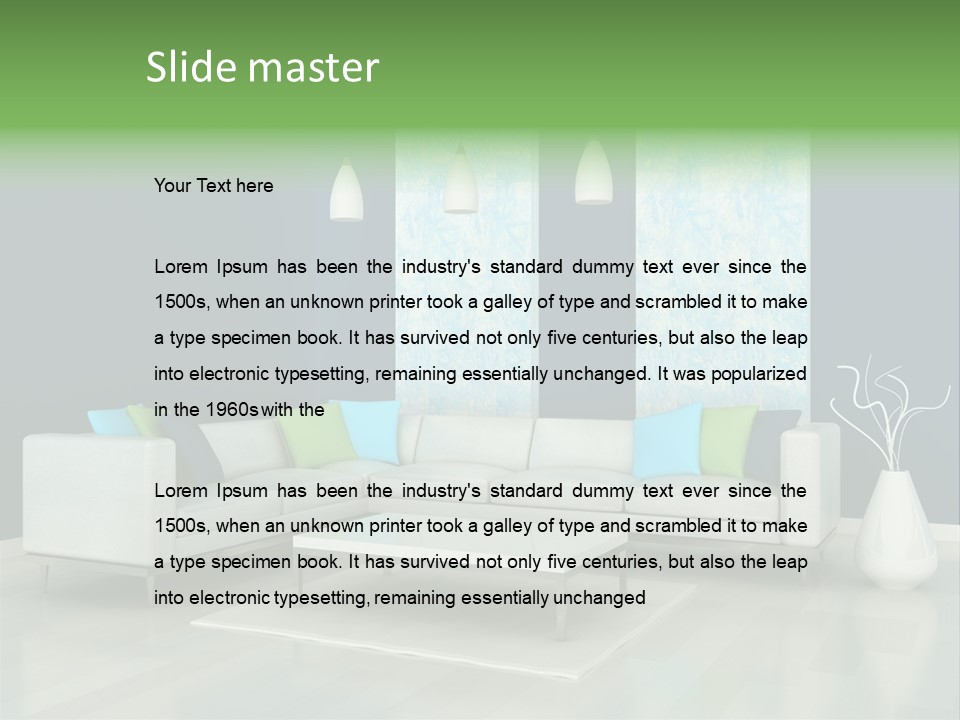 Divan Armchair Comfort PowerPoint Template