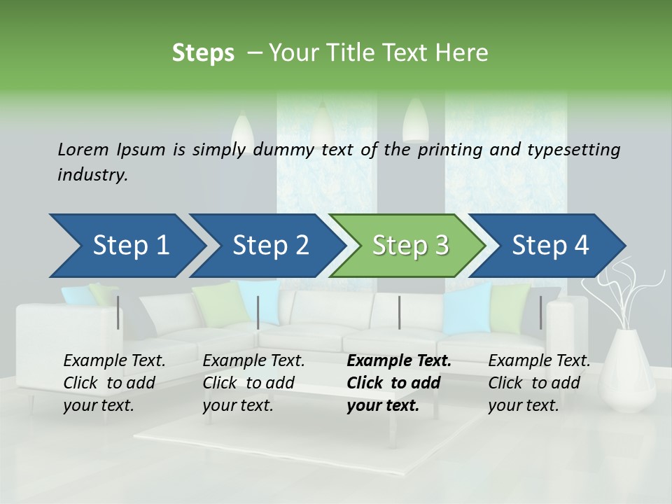 Divan Armchair Comfort PowerPoint Template