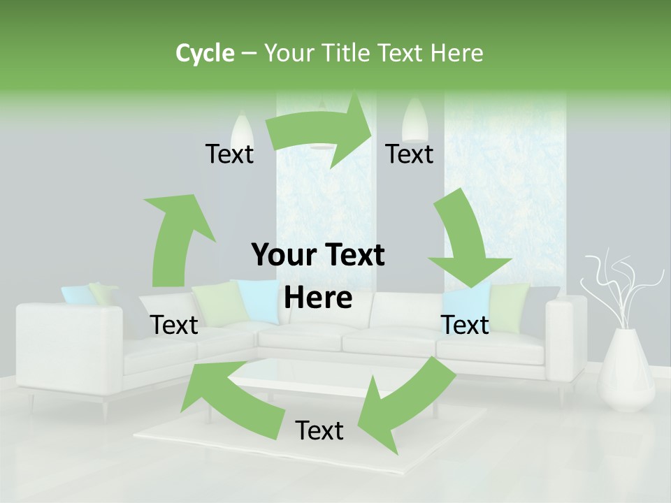 Divan Armchair Comfort PowerPoint Template