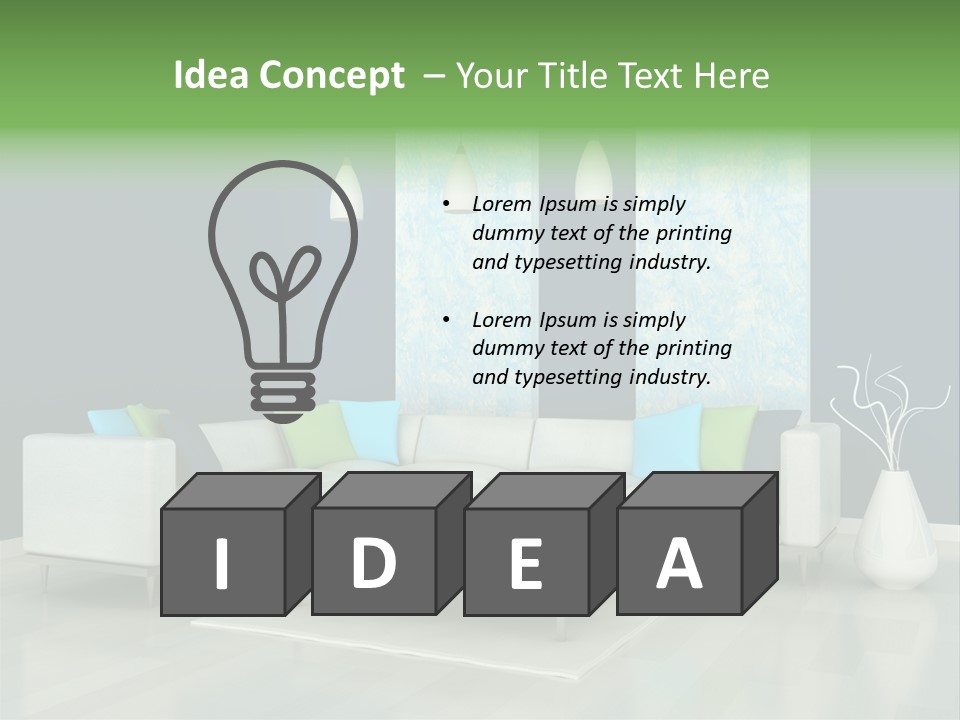 Divan Armchair Comfort PowerPoint Template