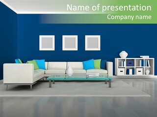 Decorative House Scene PowerPoint Template