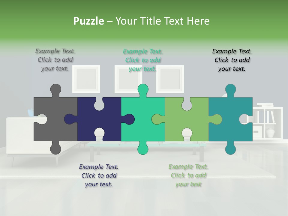 Decorative House Scene PowerPoint Template