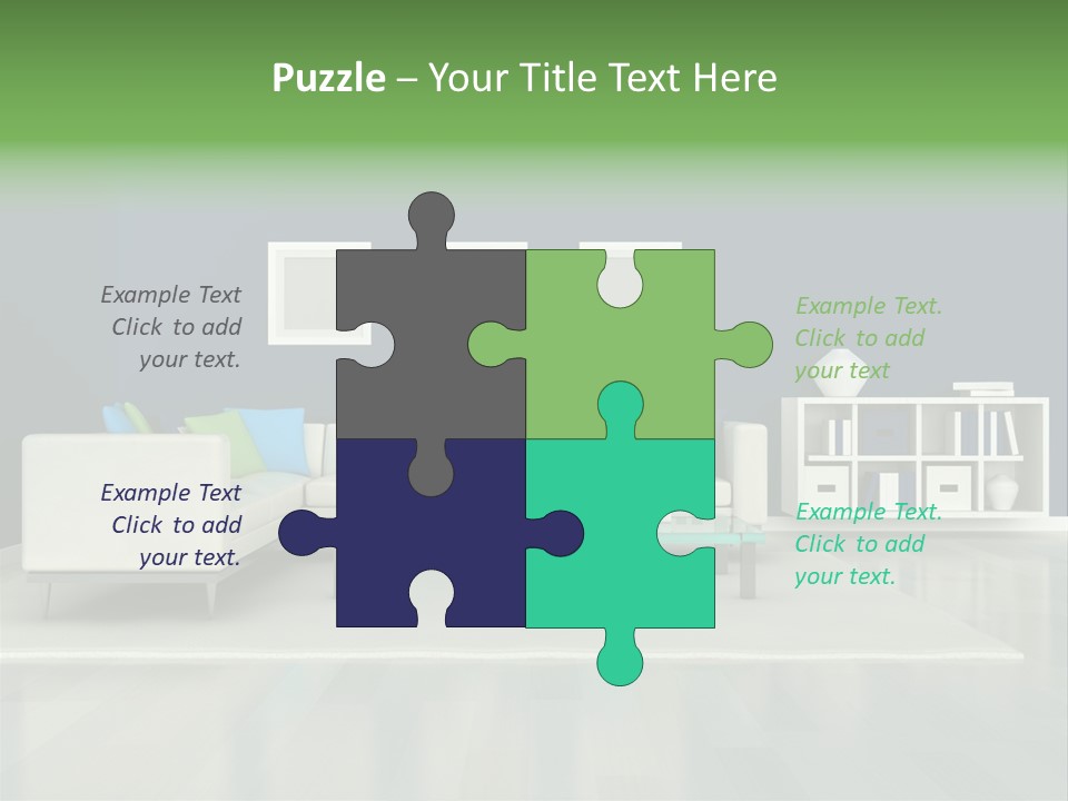 Decorative House Scene PowerPoint Template