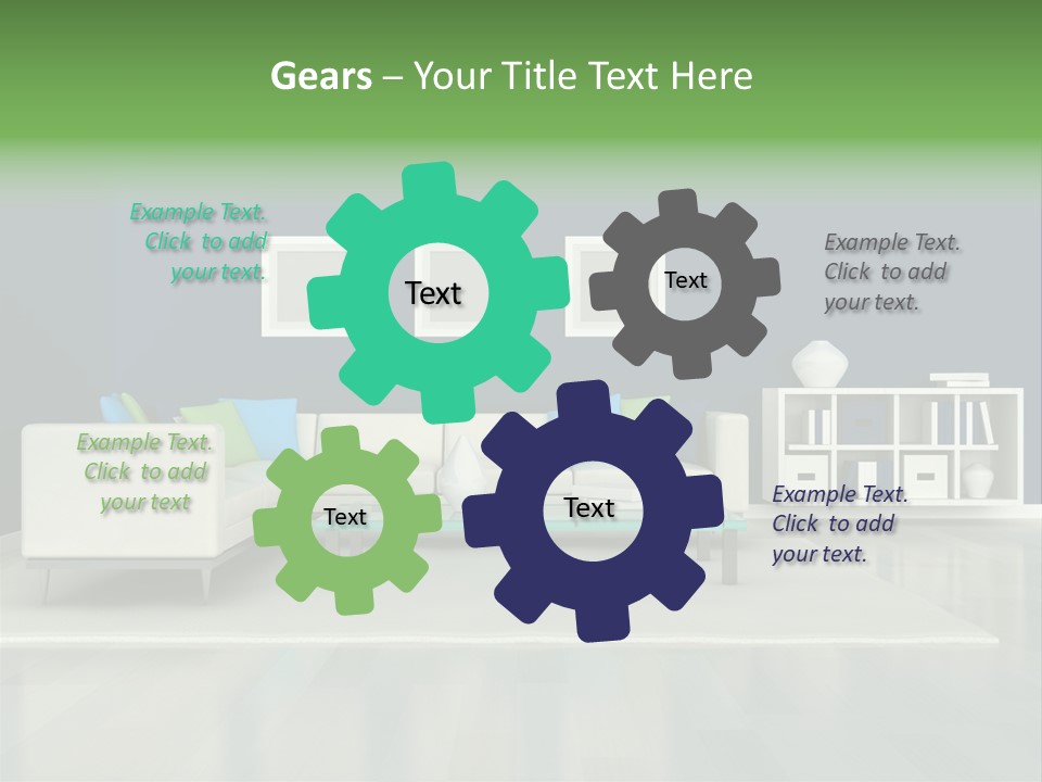 Decorative House Scene PowerPoint Template