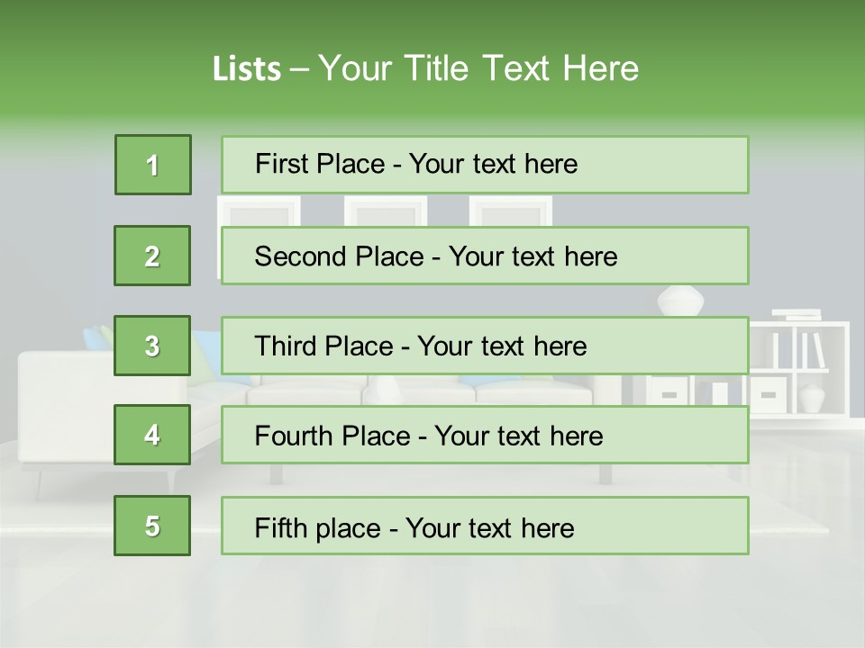Decorative House Scene PowerPoint Template