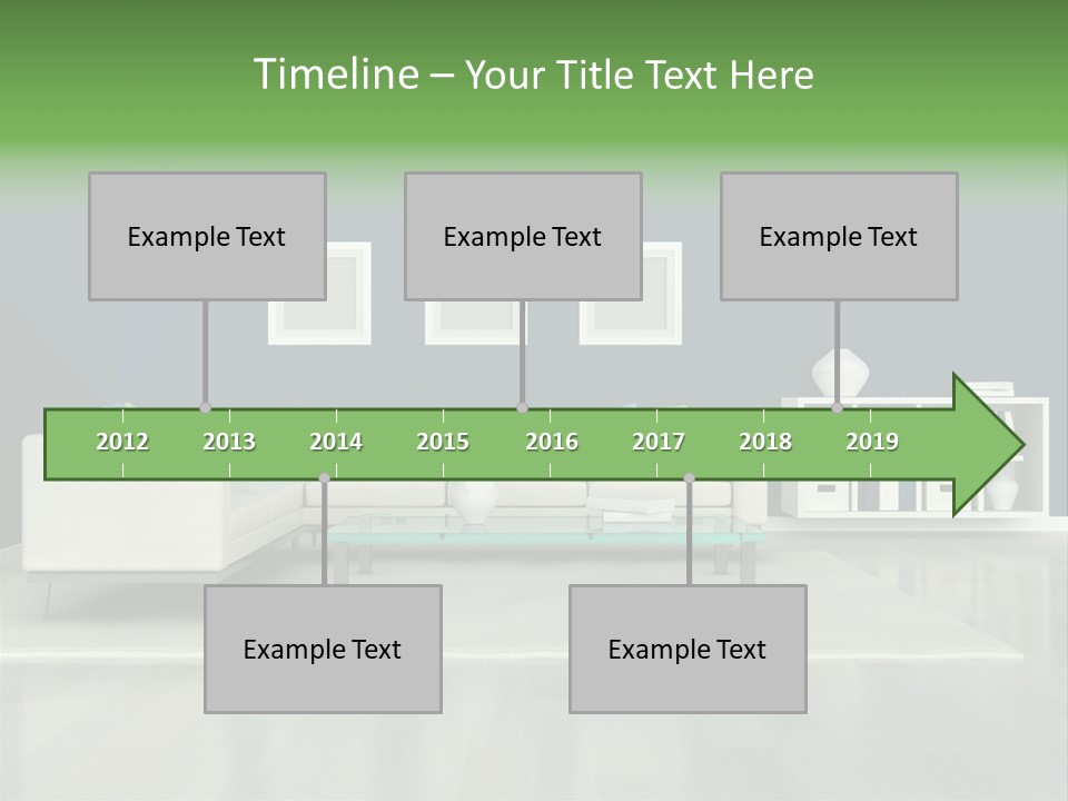 Decorative House Scene PowerPoint Template