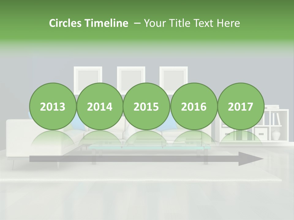 Decorative House Scene PowerPoint Template