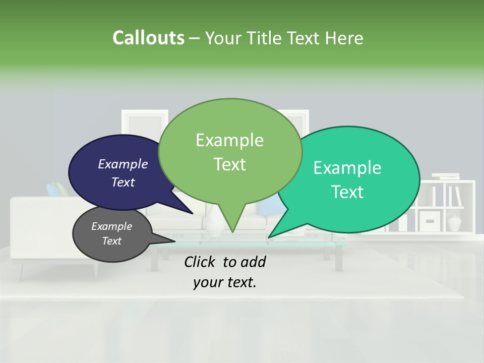 Decorative House Scene PowerPoint Template