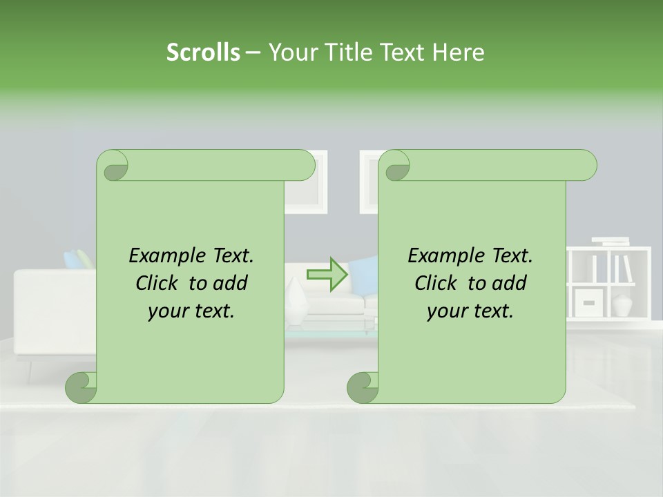 Decorative House Scene PowerPoint Template