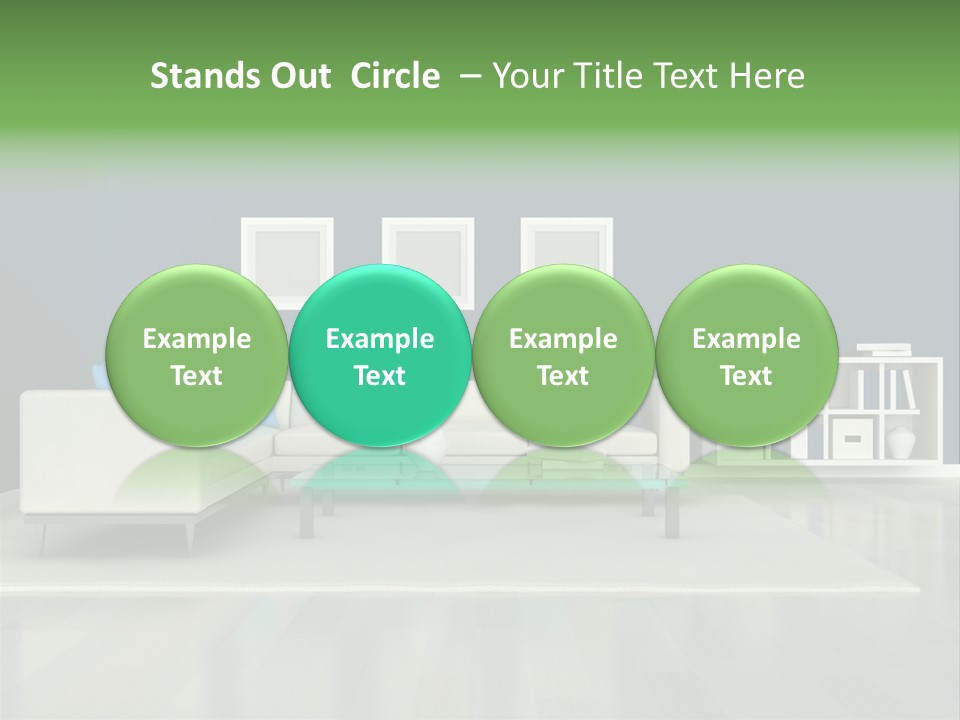 Decorative House Scene PowerPoint Template