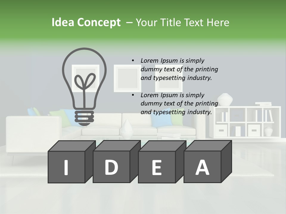 Decorative House Scene PowerPoint Template