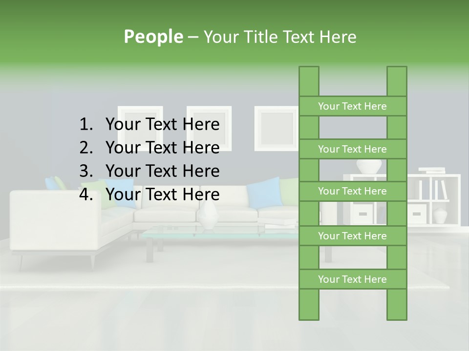 Decorative House Scene PowerPoint Template