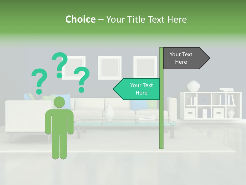 Decorative House Scene PowerPoint Template