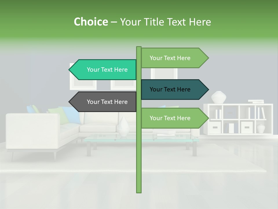 Decorative House Scene PowerPoint Template