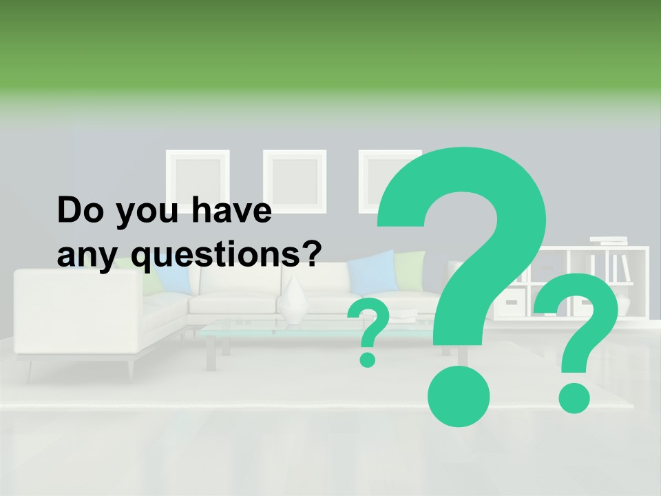 Decorative House Scene PowerPoint Template