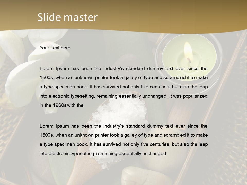 Wellness Bamboo Mat PowerPoint Template