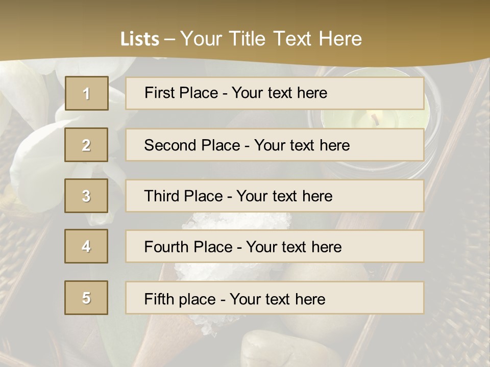 Wellness Bamboo Mat PowerPoint Template