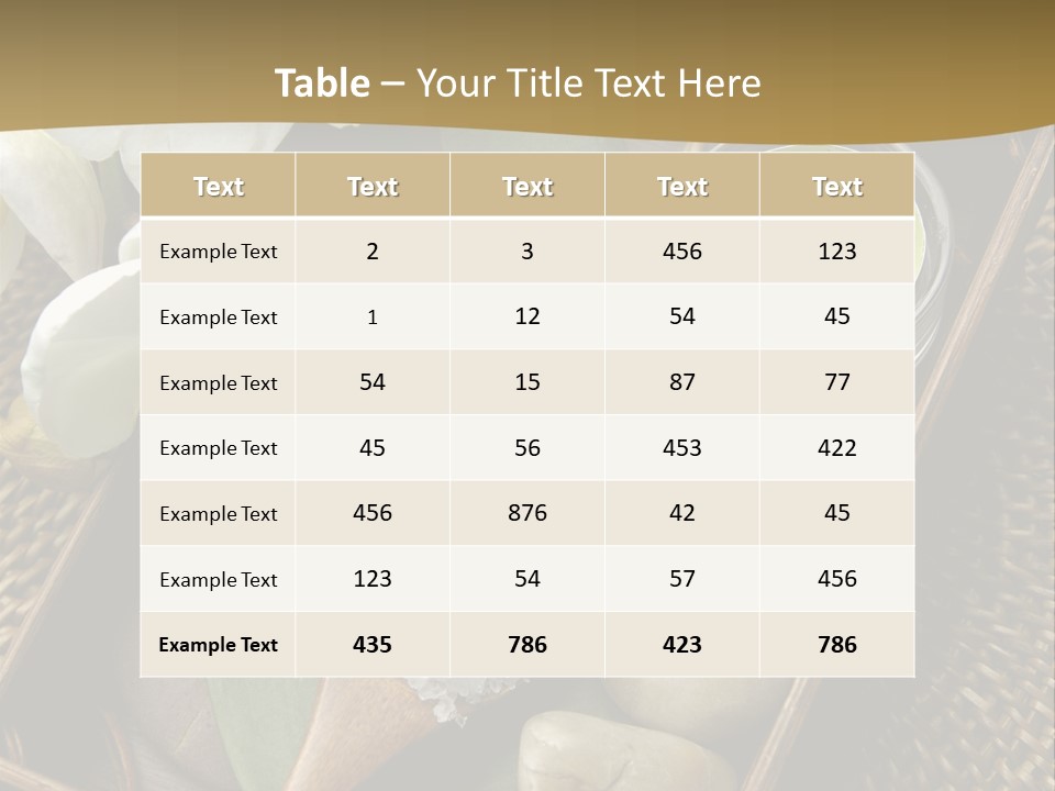 Wellness Bamboo Mat PowerPoint Template