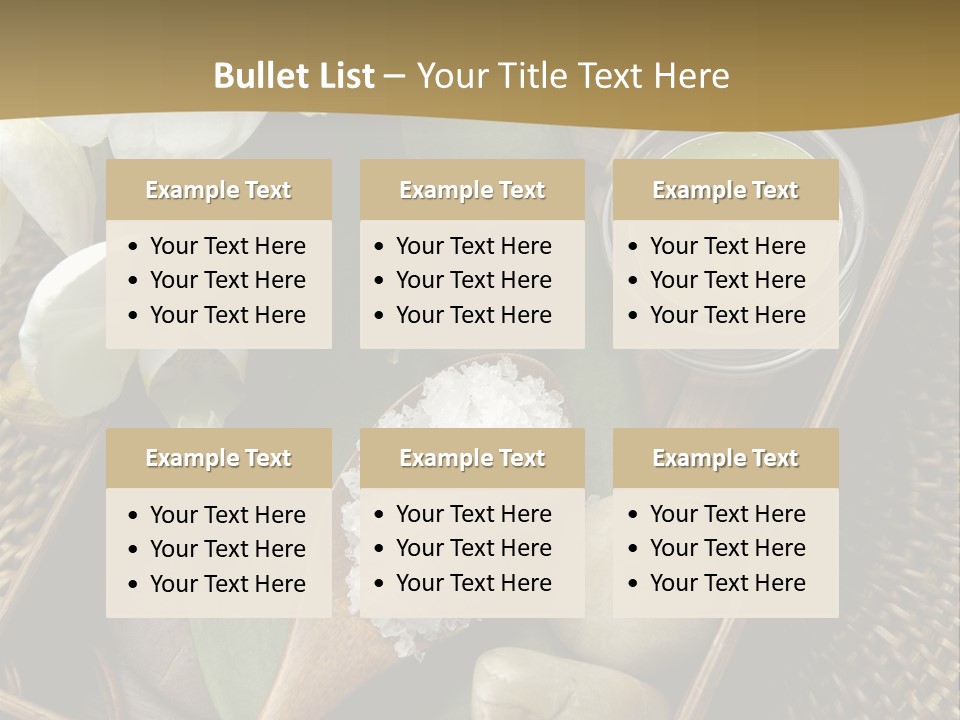 Wellness Bamboo Mat PowerPoint Template