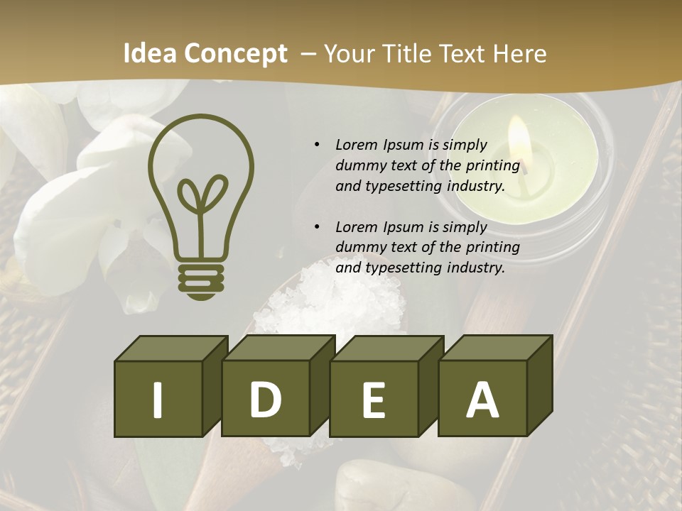 Wellness Bamboo Mat PowerPoint Template