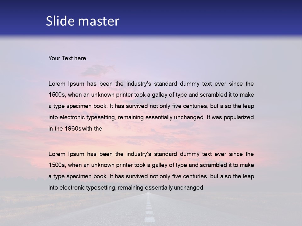 Road Career Drive PowerPoint Template