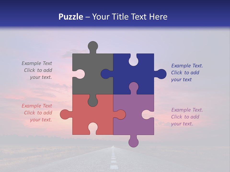 Road Career Drive PowerPoint Template