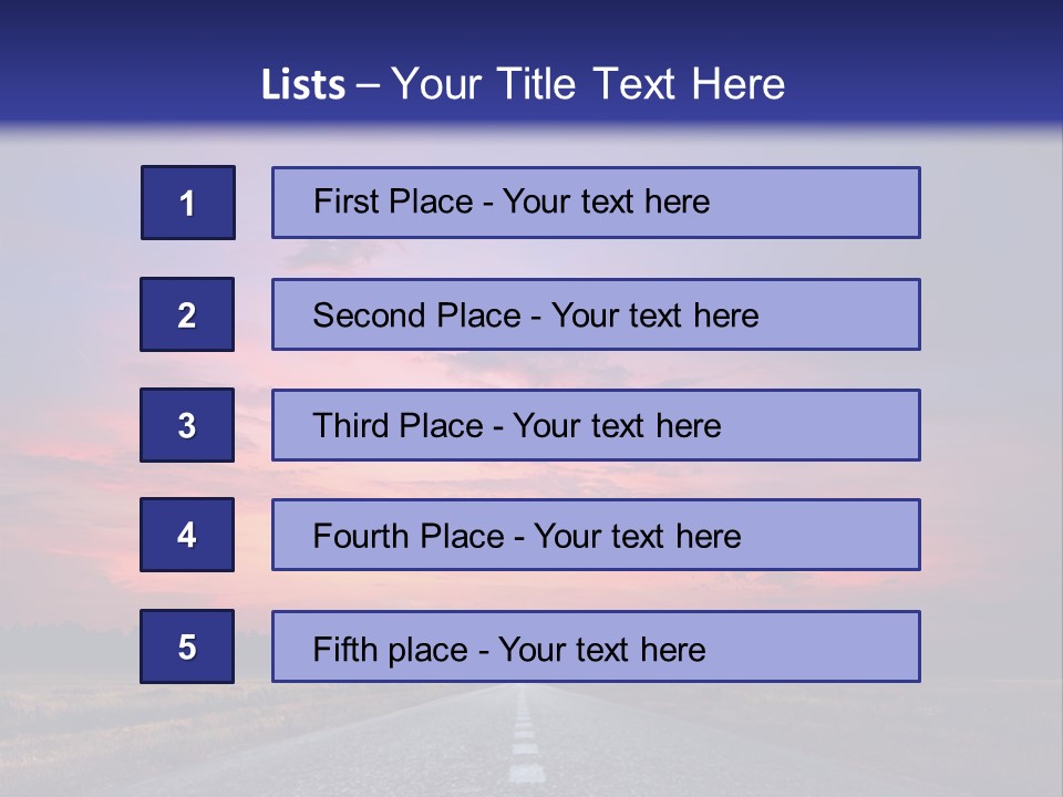 Road Career Drive PowerPoint Template