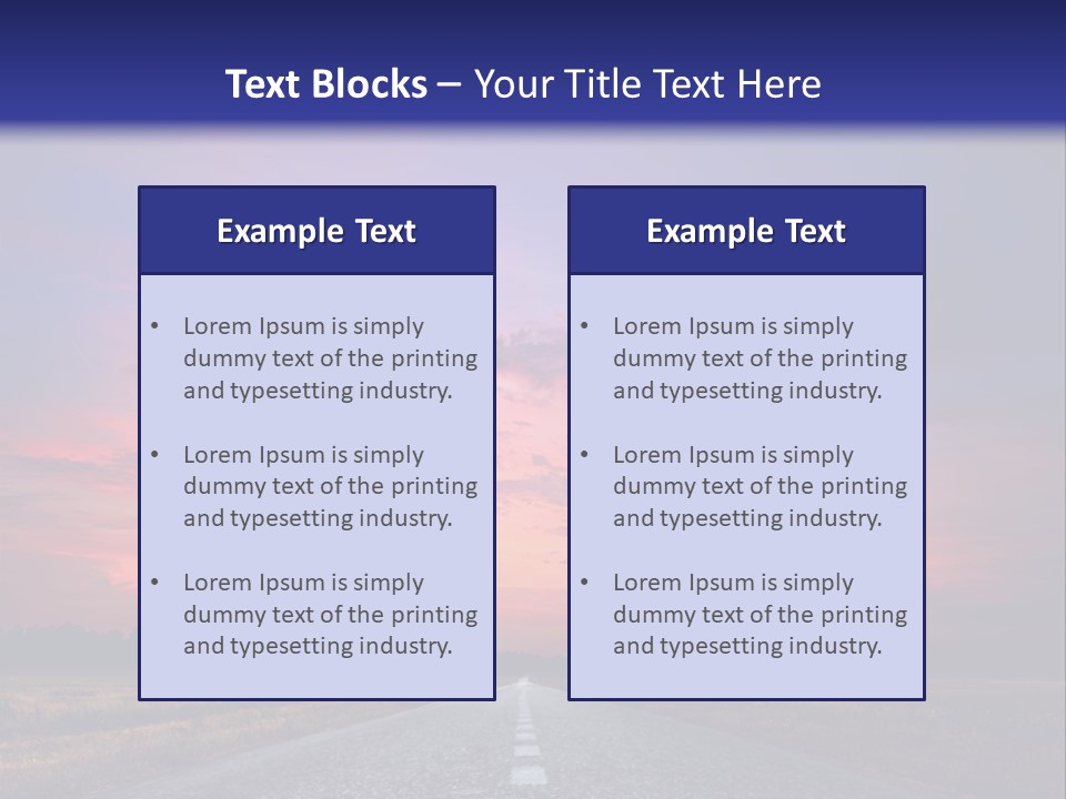 Road Career Drive PowerPoint Template