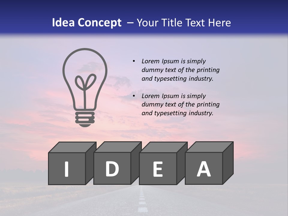 Road Career Drive PowerPoint Template