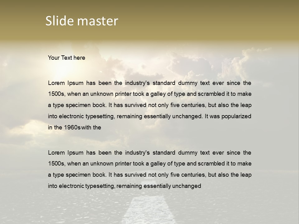 Way Tarmac Perspective PowerPoint Template