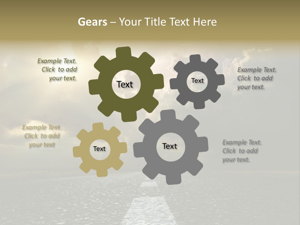Way Tarmac Perspective PowerPoint Template