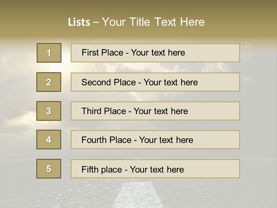 Way Tarmac Perspective PowerPoint Template