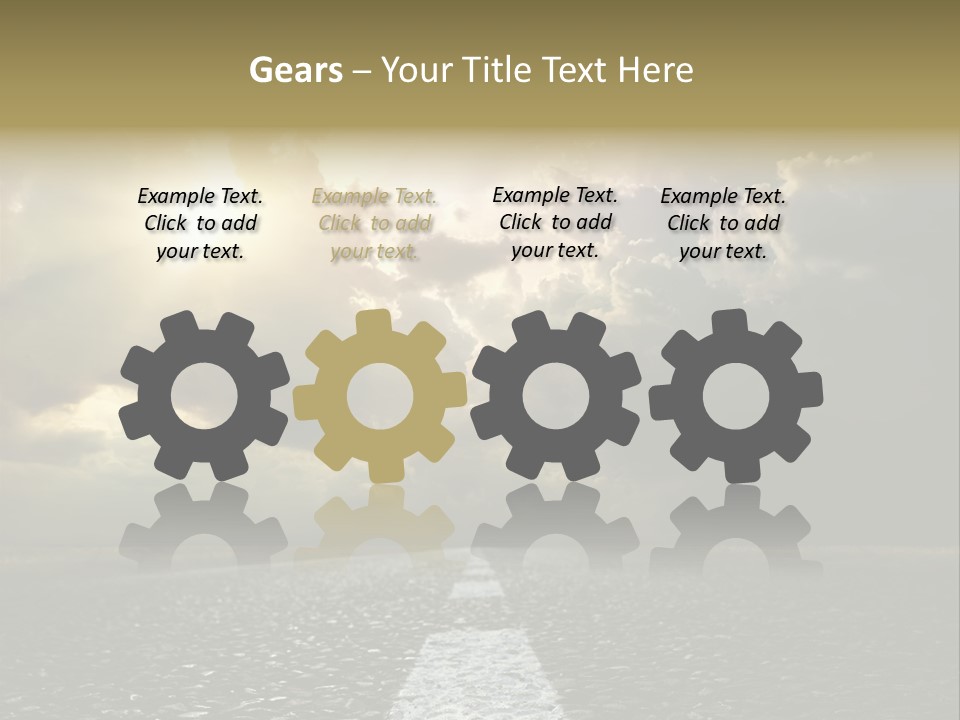 Way Tarmac Perspective PowerPoint Template