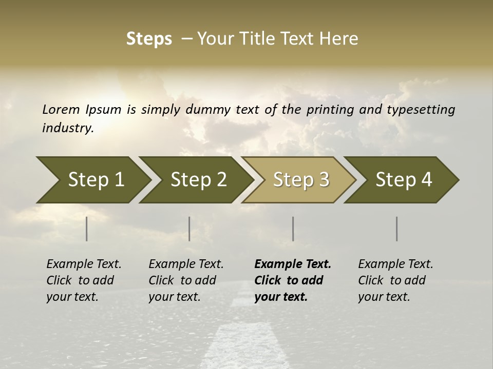 Way Tarmac Perspective PowerPoint Template