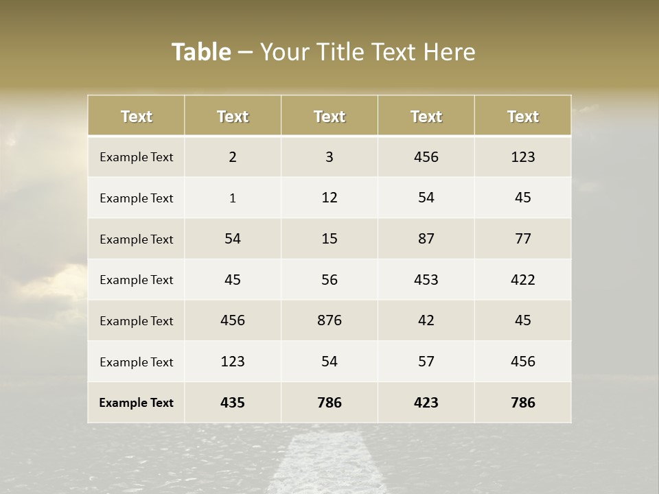 Way Tarmac Perspective PowerPoint Template