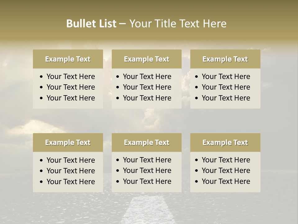 Way Tarmac Perspective PowerPoint Template