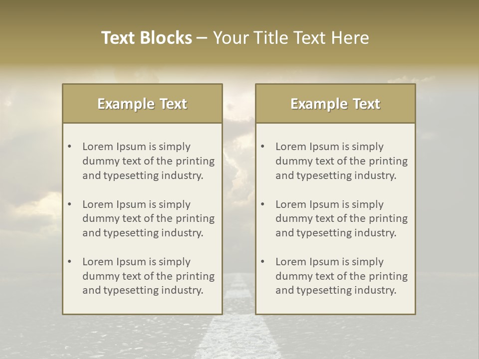 Way Tarmac Perspective PowerPoint Template
