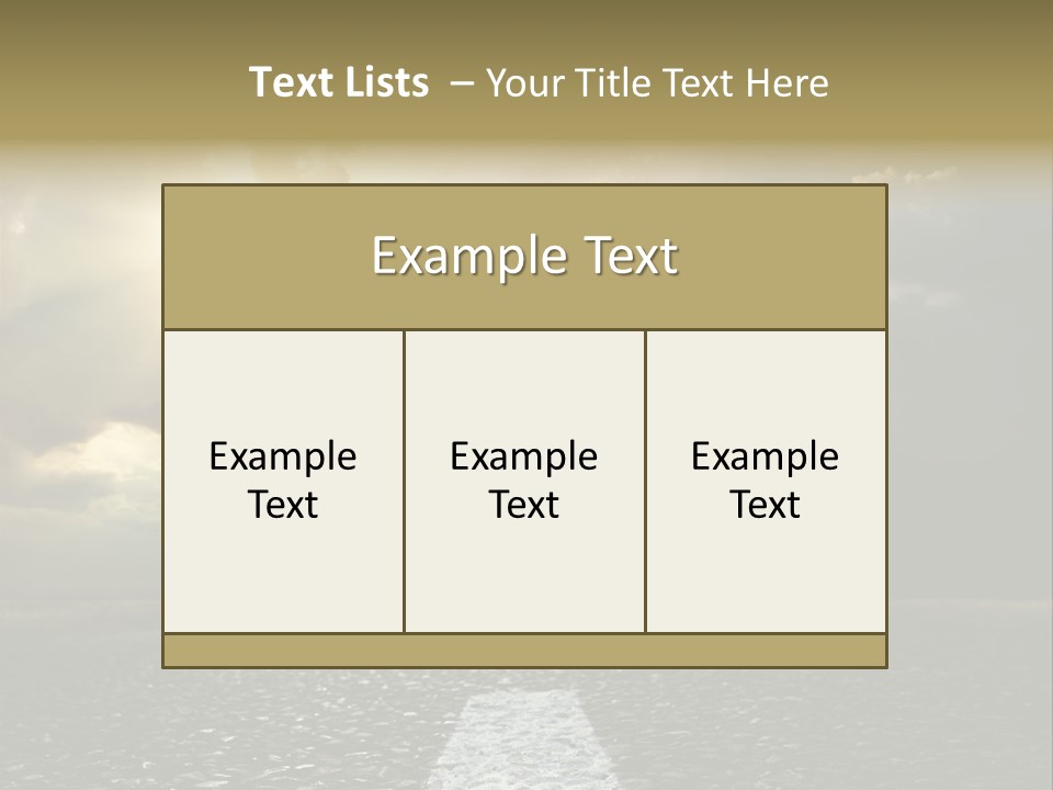 Way Tarmac Perspective PowerPoint Template
