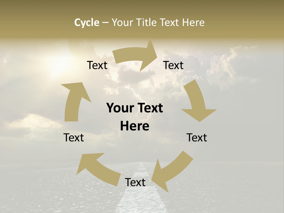 Way Tarmac Perspective PowerPoint Template
