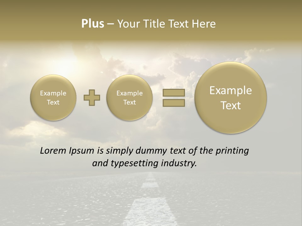 Way Tarmac Perspective PowerPoint Template
