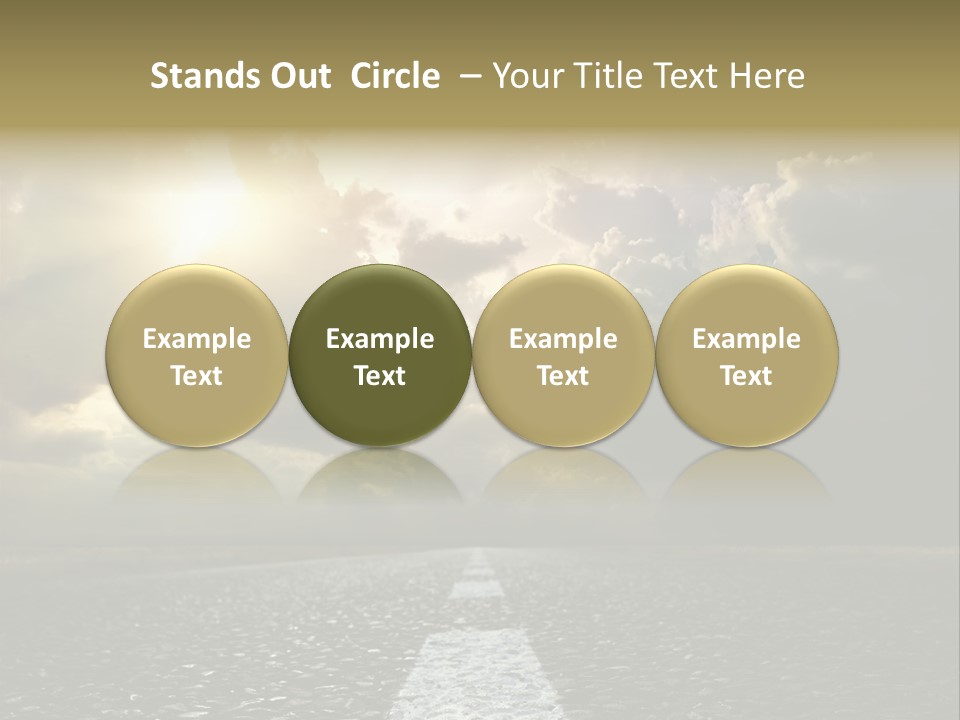 Way Tarmac Perspective PowerPoint Template