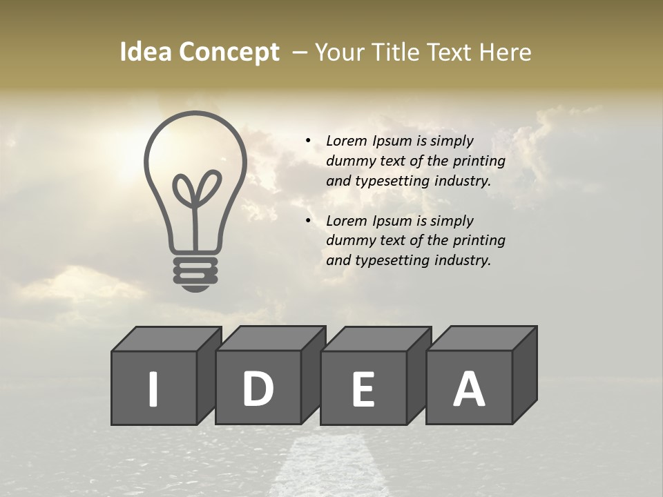 Way Tarmac Perspective PowerPoint Template