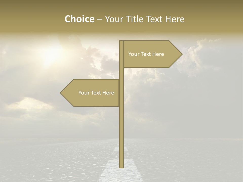 Way Tarmac Perspective PowerPoint Template