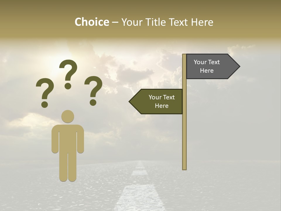 Way Tarmac Perspective PowerPoint Template