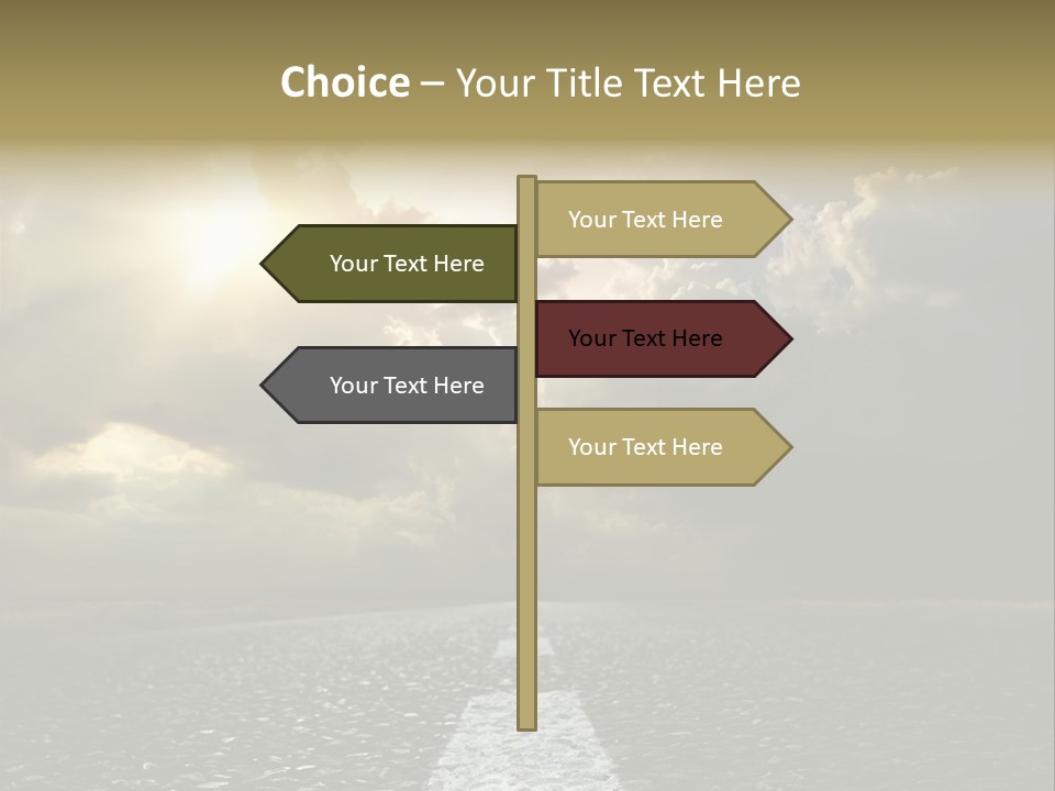 Way Tarmac Perspective PowerPoint Template