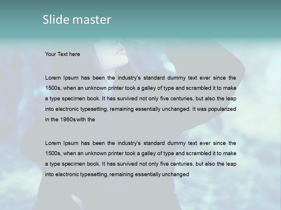 Eyeshadow Portrait Beautiful PowerPoint Template