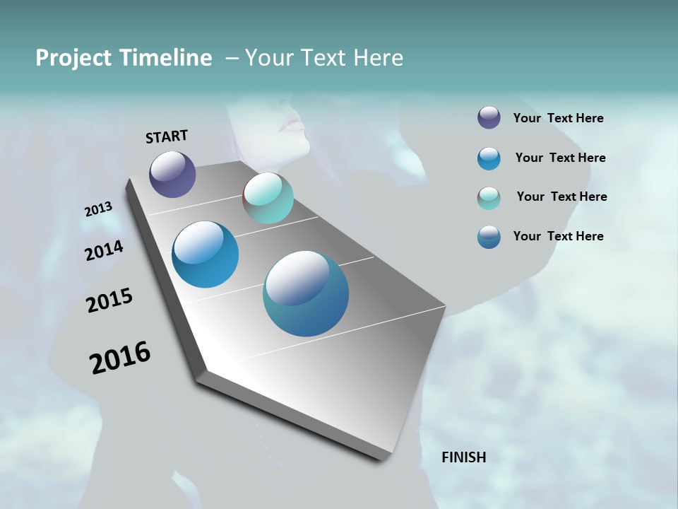 Eyeshadow Portrait Beautiful PowerPoint Template