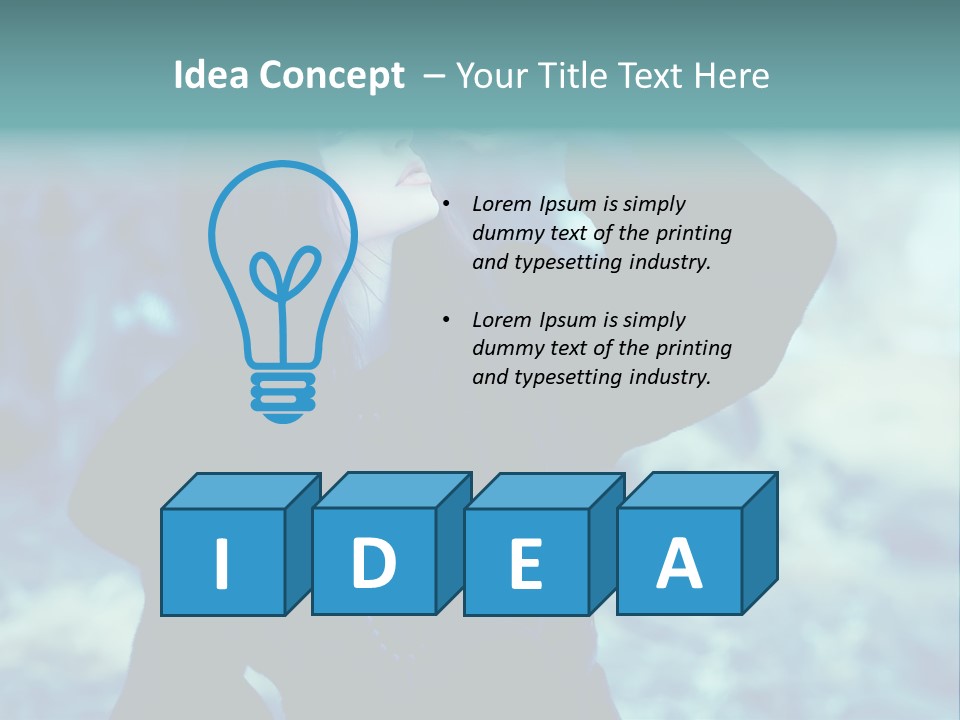 Eyeshadow Portrait Beautiful PowerPoint Template